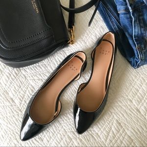 NIB a new day Black Patent Mohana D'Orsay Flats